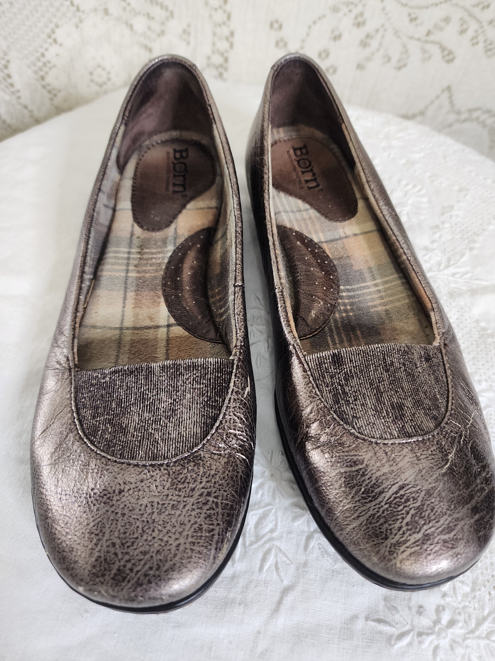 Born Metallic Bronze Comfort Ballet Flats - Born